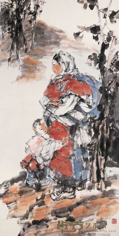 罗江 2006年作 南山系列之一 镜心 136×68cm